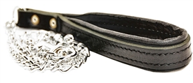 La Main Chain Black | Leash with Leather Handle