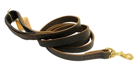 Soft Touch Black - Leather Leash