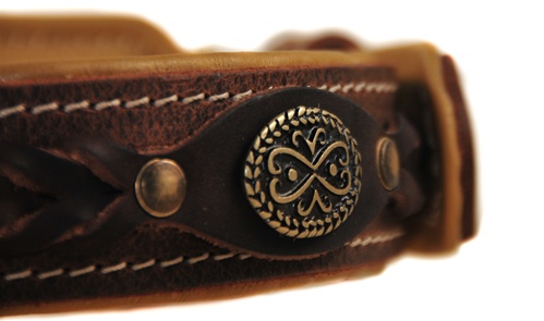 Handmade Genuine Nappa Leather Padded Strong Dog Collar