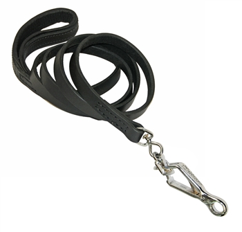 Soft Touch Black | Handmade Leather Walking Leash with Black