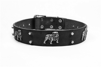Bulldog's Day | Leather Dog Collar