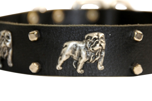 leather bulldog collar
