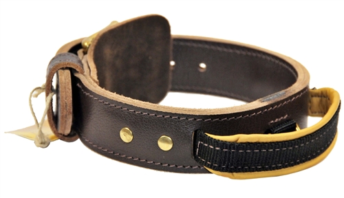 Leather Agitation Collar with Handle 
