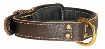 Italian Tailor Black | Leather Dog Collar