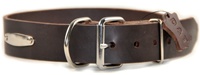 Silver Tag | Leather Dog Collar