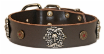 The Pirate | Leather Dog Collar