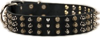 3+3 | Spiked Leather Dog Collar