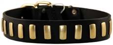 Plated Perfection | Leather Dog Collar