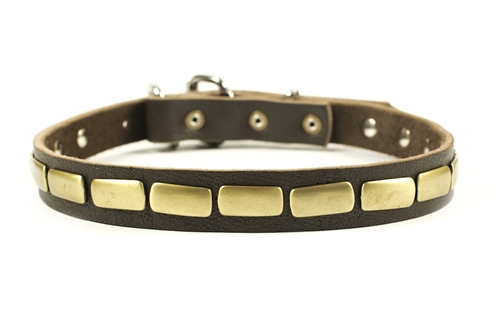 Plated Beauty Leather Dog Collar Top Quality by D T